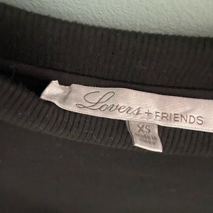 Lovers + Friends black sweatshirt dress! Put on a jean jacket, sneaker, done!